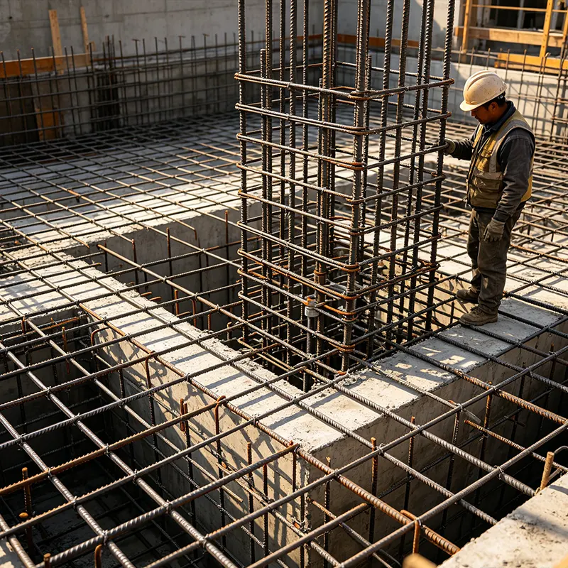 Chalybe Rebar: Diligenter Imperium Mechanica Properties confirmat Salus firmati concreta Structures